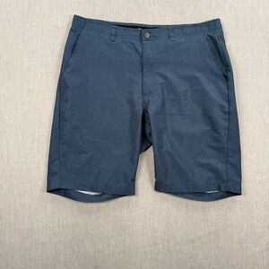 Pebble Beach Mens Performance Golf Shorts Navy Blue Heathered Size 36 Stretch